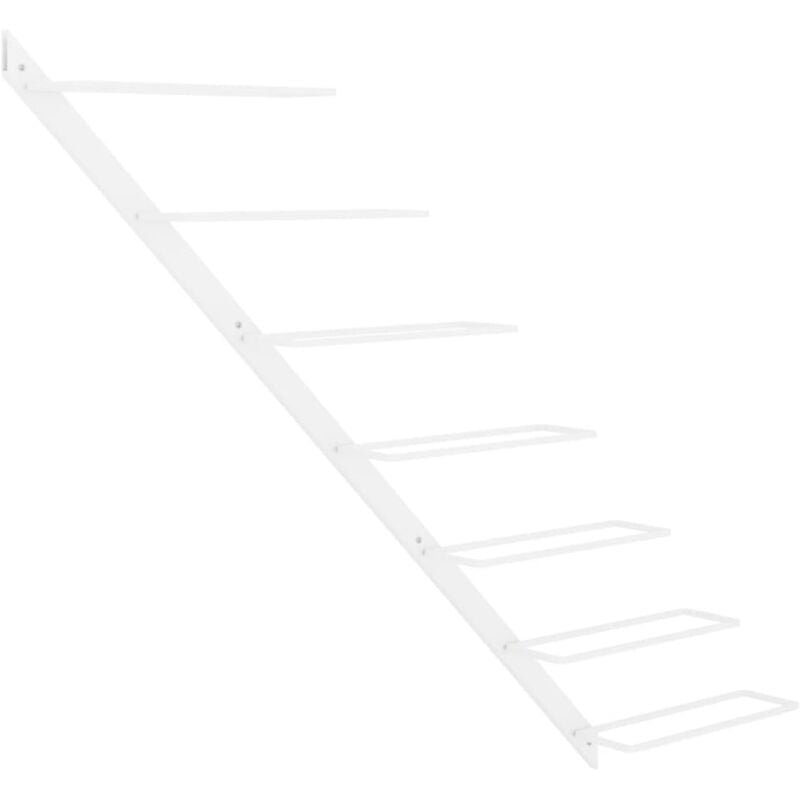 Vidaxl - Casier à vin mural pour 7 bouteilles Blanc Fer