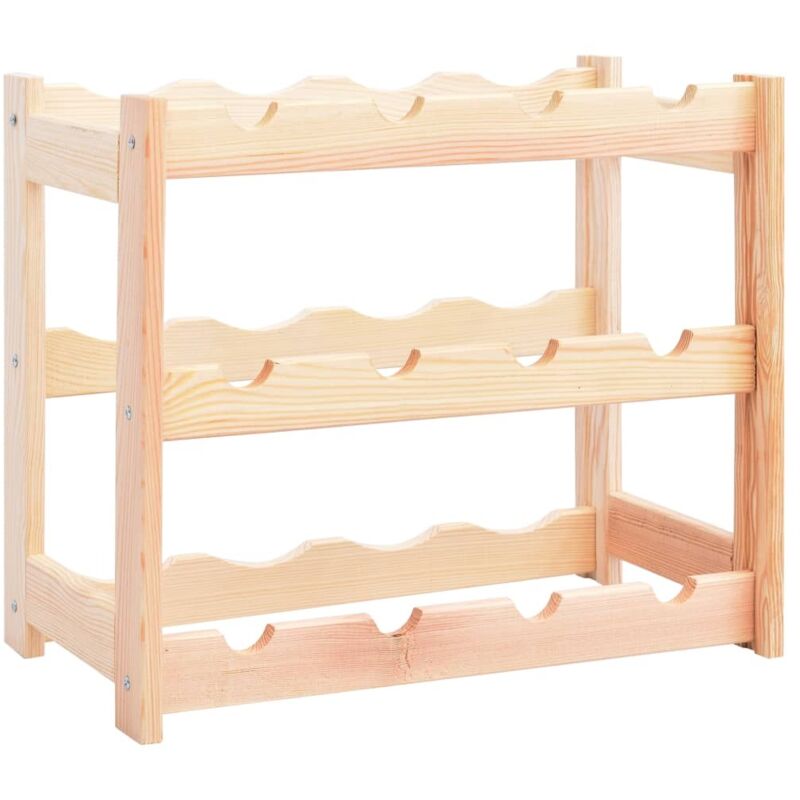 Vidaxl - pingles en bois tours de couleur naturelle divers modèles des modèles : 12 bouteilles