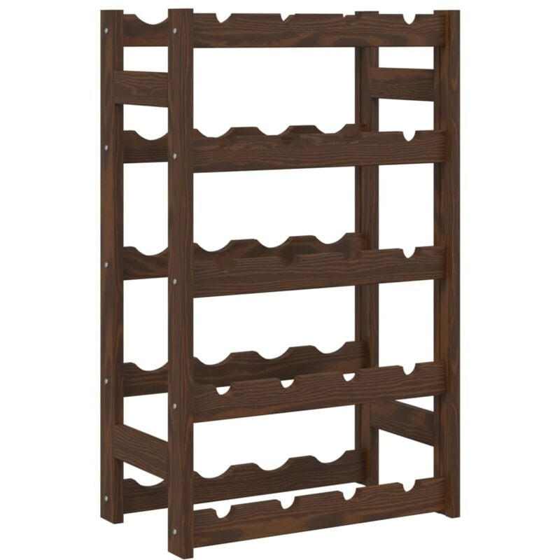 Vidaxl - Casier à bouteilles pour 20 bouteilles marron bois pin solide