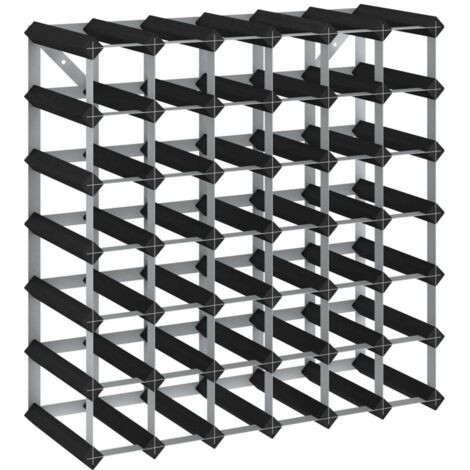 Casier à bouteilles pour 42 bouteilles Noir Bois de pin solide CFW782635