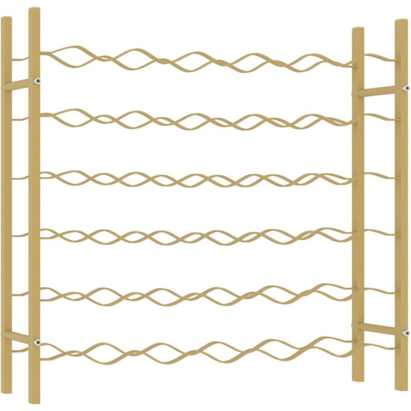 Vidaxl - Casier à bouteilles pour 36 bouteilles Doré Métal