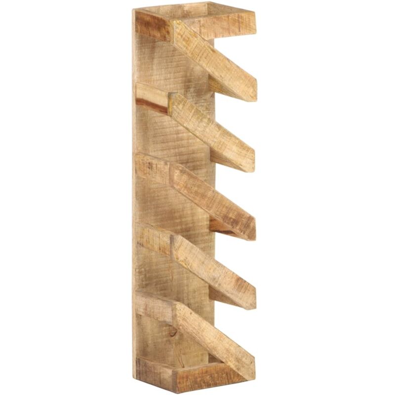 Vidaxl – Casier à bouteilles en bois de manguier massif pour 5 bouteilles – Durable et résistant à l'usure – Support mural décoratif