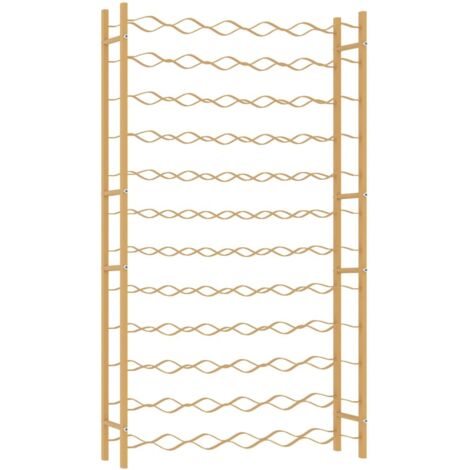 Casier à bouteilles pour 72 bouteilles Doré Métal CFW937237