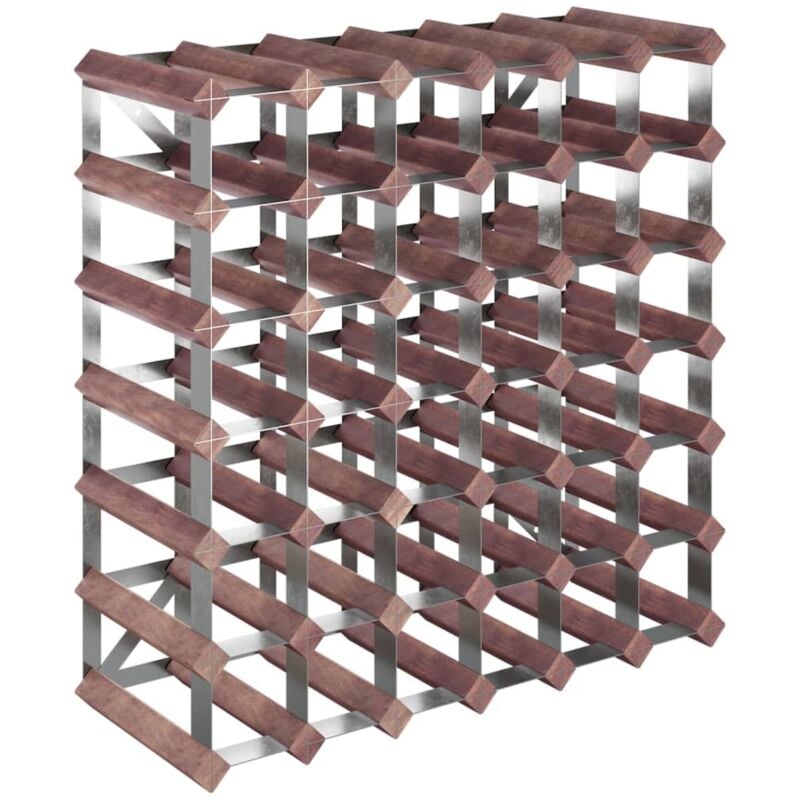 Vidaxl - Casier à bouteilles pour 42 bouteilles Marron Bois pin solide