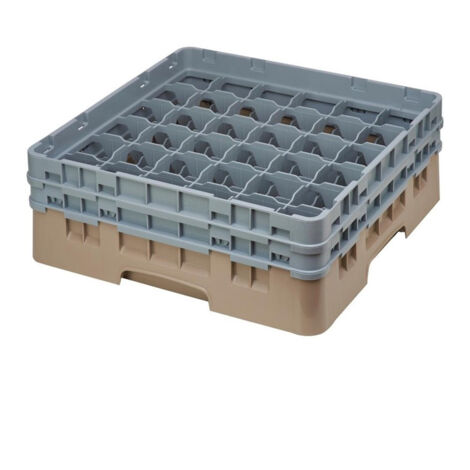 Casier à verres 36 compartiments beige - Hauteur de 143 à 349 mm - Camrack Cambro