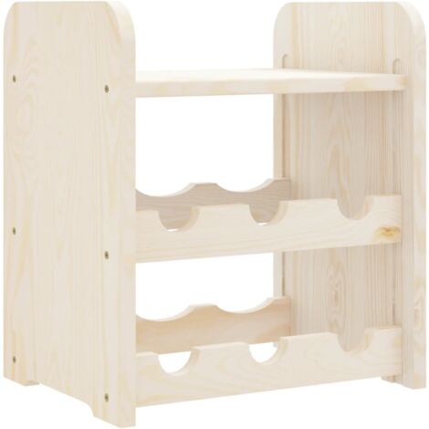 Casier à vin avec panneau supérieur 33x25x37 bois pin massif