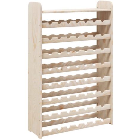 Casier à vin avec panneau supérieur bois de pin massif CFW240808