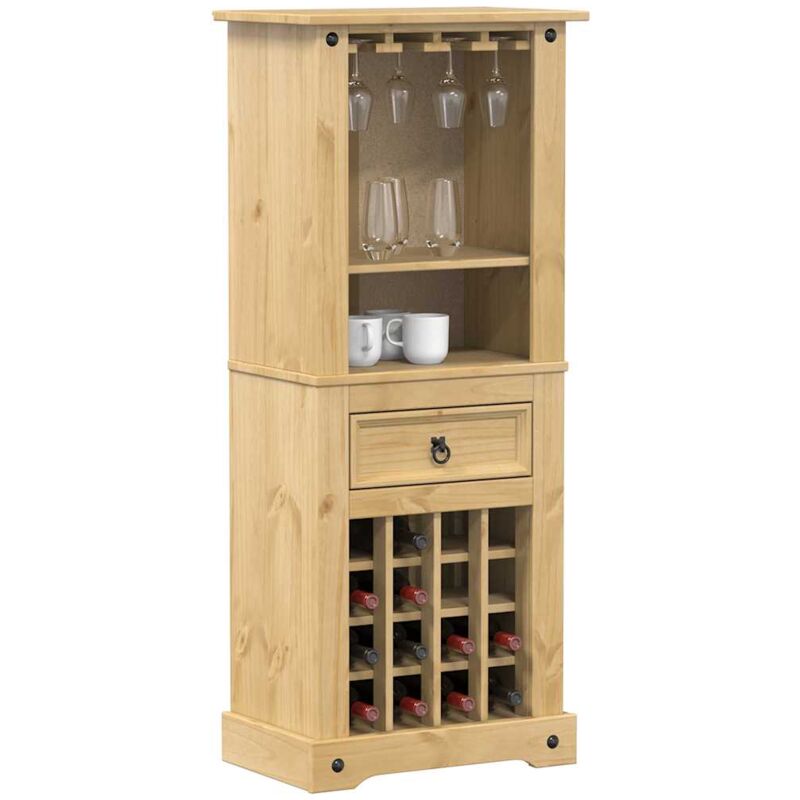 Vidaxl - Casier à vin Corona 56x35x134,5 cm bois massif de pin