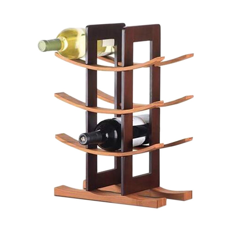 Lifcausal - Casier à vin en bois moderne et simple, étagère de rangement pour vin en bois massif naturel, support pour bouteille de vin pour
