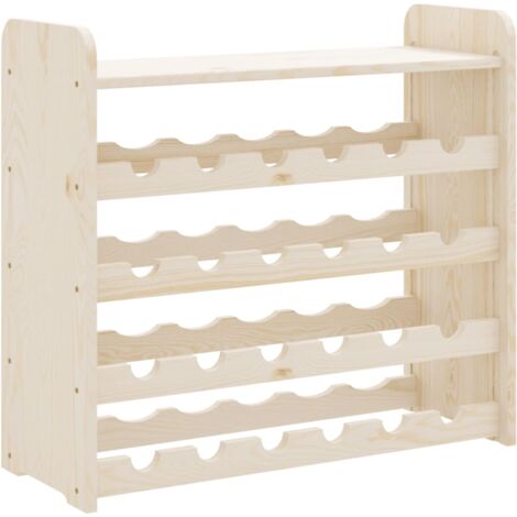 Casier à vin et panneau supérieur 67,5x25x60 bois pin massif
