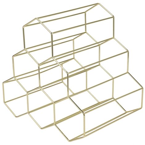 Casier à vin géométrique en métal, créatif, Simple, pour la maison, le raisin, le vin, le Restaurant, le salon, le Bar, présentoir à vin, promotion,Gold