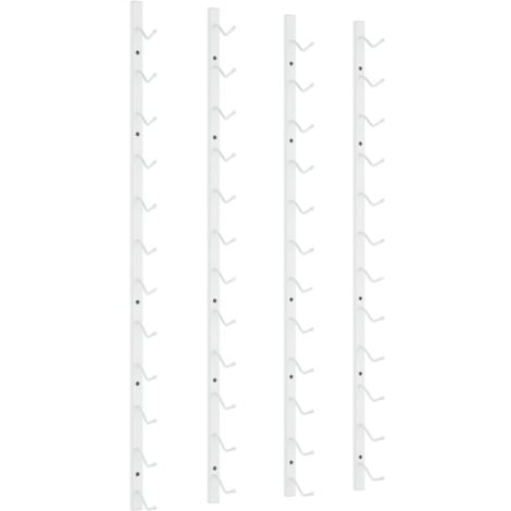 Casier à vin mural pour 12 bouteilles 2 pcs Blanc Fer CFW126605