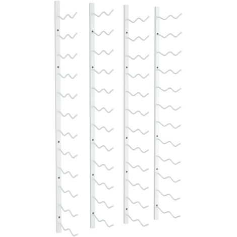 Casier à vin mural pour 24 bouteilles 2 pcs Blanc Fer CFW840211