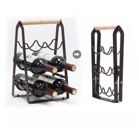 Casier à vin pliable pour rangement bouteilles de vin rouge et blanc pour cuisine et salon