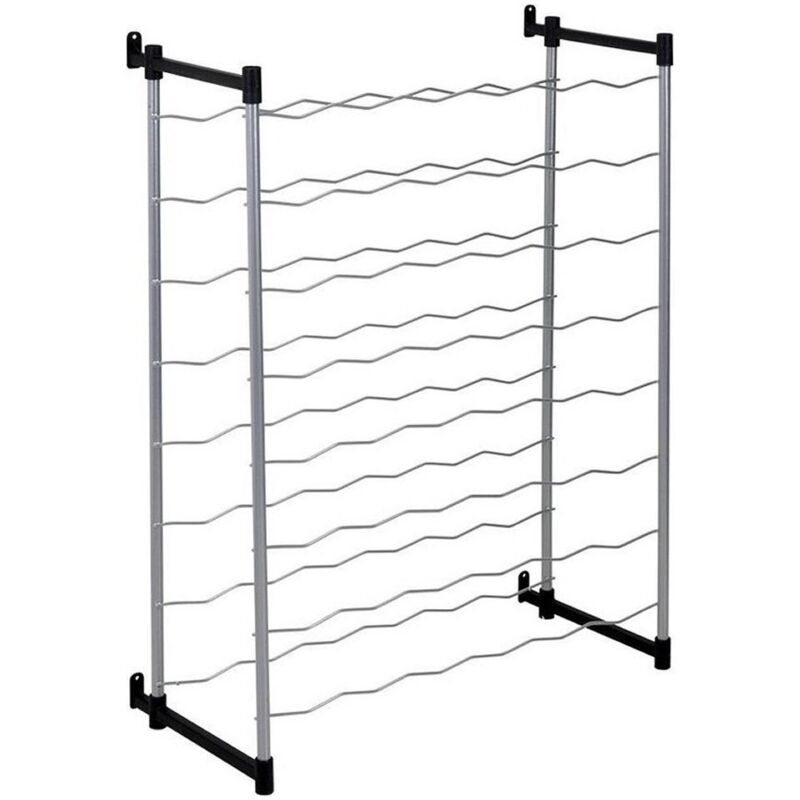 Metaltex - Porte-bouteilles Merlot pour 48 bouteilles 59x26x85 cm Argent/Noir