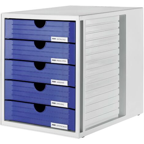 Casier De Bureau Ferme Han 1450 14 275x330x320mm Bleu Polystyrene Ps Y23921 1450 14 4012473145092