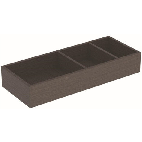 Casier de rangement agencement en H Geberit VariForm, pour tiroir supérieur: B:18cm, H:5.7cm, T:37.3cm, Gris foncé / Revêtu de mélamine