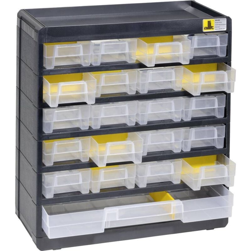Allit - 458090 Casier de rangement VarioPlus Basic 32 (l x h x p) 300 x 335 x 135 mm noir, jaune 1 pc(s)