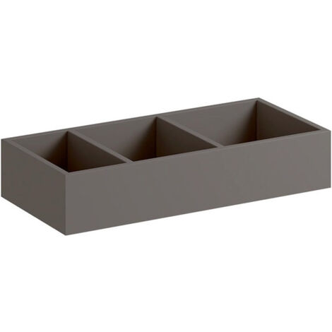 Casier de rangement Geberit Xeno², agencement en H: B:37.3cm, H:9.8cm, T:20.8cm, Gris scultura / Mélamine structuré bois