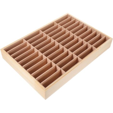 Casier de Rangement pour 40 Téléphones - Bois avec Doublure Souple - Organiseur Anti-Rayures pour École et Bureau