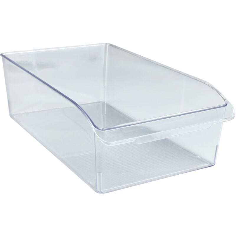 Wenko - Rangement placard, frigo taille l, organisateur frigo transparent, pet adapté au contact alimentaire, 21x11x37 cm, Transparent