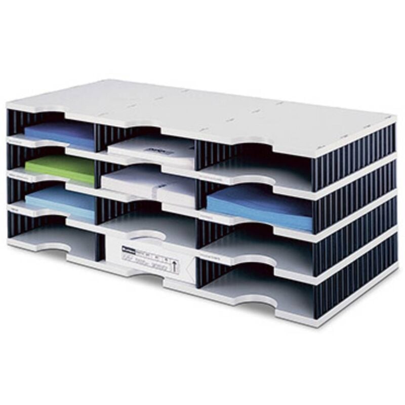 1554416 Unité de base pour machine de tri postal din C4 Nombre de tiroirs: 12 - Styro