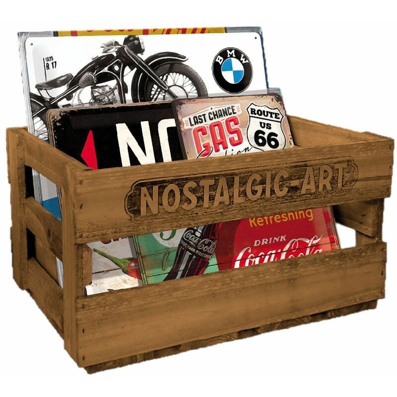 Casier en bois brut Nostalgic-Art - livre vide