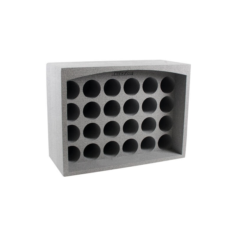 EDA - Casier polystirène expansé 24 bouteilles gris