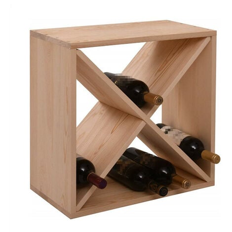 Casier range bouteille vin en bois naturel pour cave et cellier a vin 50x50x26 - meuble de rangement bouteille de vin