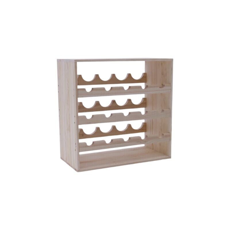 Casier range bouteille vin en bois naturel pour cave et cellier a vin - meuble de rangement 15 bouteilles de vin