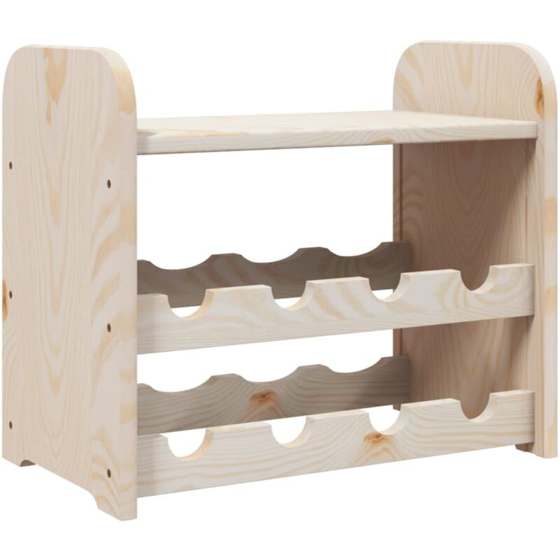 Décoshop26 - Casier range bouteilles étagère de rangement vin jusqu'à 8 bouteilles 43 x 25 x 37 cm bois pin DEC024364