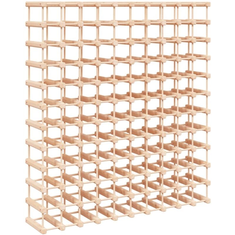 Casier range bouteilles étagère de rangement vin pour 120 bouteilles 112,5 x 23 x 123,5 cm en bois de pin DEC024394