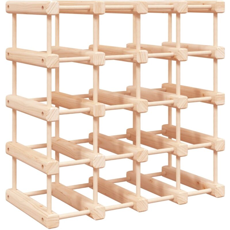 Décoshop26 - Casier range bouteilles étagère de rangement vin pour 20 bouteilles 46,5 x 23 x 46,5 cm en bois de pin DEC024396