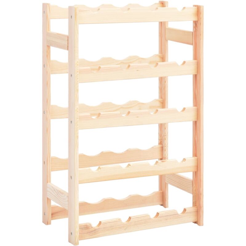 Décoshop26 - Casier range bouteilles étagère de rangement vin pour 20 bouteilles en bois de pin clair DEC024306