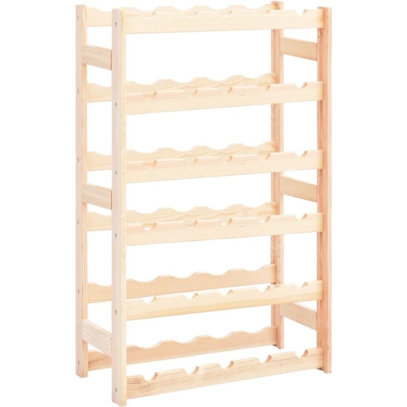 Décoshop26 - Casier range bouteilles étagère de rangement vin pour 30 bouteilles en bois de pin clair DEC024316