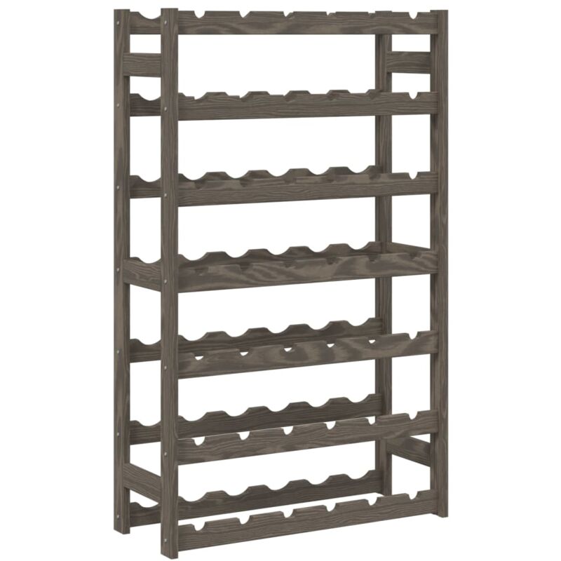 Décoshop26 - Casier range bouteilles étagère de rangement vin pour 42 bouteilles 7 niveaux en bois de pin gris DEC024321 Décoshop26 - Casier range bouteilles étagère de rangement vin pour 42 bouteilles 7 niveaux en bois de pin gris DEC024321