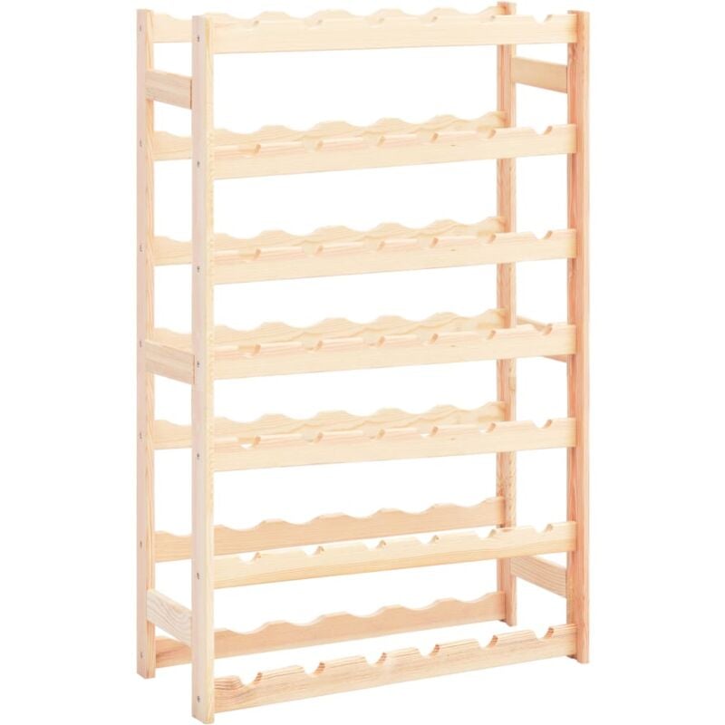 Décoshop26 - Casier range bouteilles étagère de rangement vin pour 42 bouteilles en bois de pin clair DEC024326