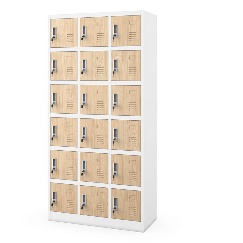 Casier vestiaire KAROL, 900 x 1850 x 400 mm, Eco Design : blanc/chêne sonoma