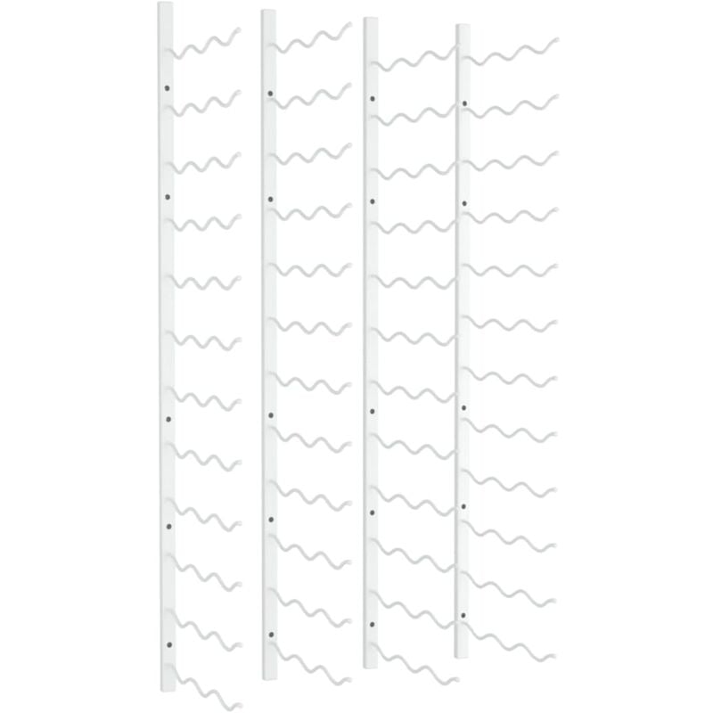 Vidaxl - Casier à vin mural pour 36 bouteilles 2 pcs Blanc Fer