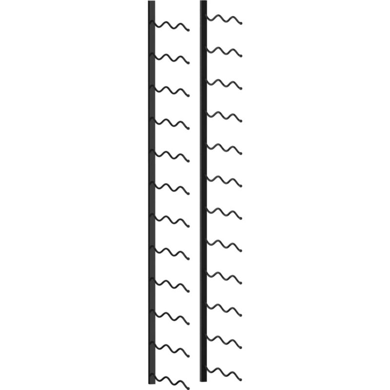 Vidaxl - Casier à bouteilles mural pour 24 bouteilles Noir Fer