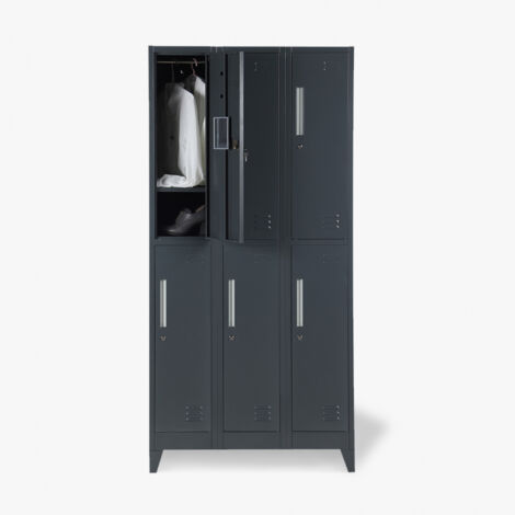 Casiers avec 6 compartiments 90x45 H180 pour vestiaire verrouillable ETNA