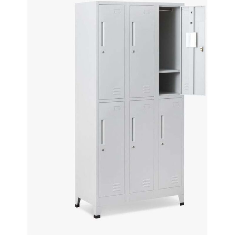 Armoires casiers 6 compartiments 90x45 H180 pour vestiaire Etna Light