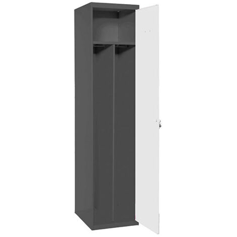 Casiers métalliques SIMONLOCKER (180x40x50cm) ANTHRACITE ET BLANC