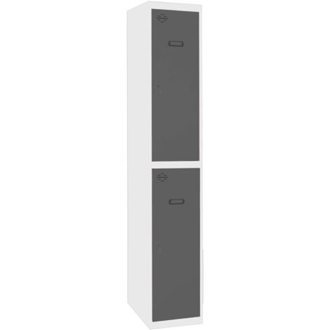 Casiers métalliques SIMONLOCKER (180x40x50cm) BLANC ET ANTHRACITE