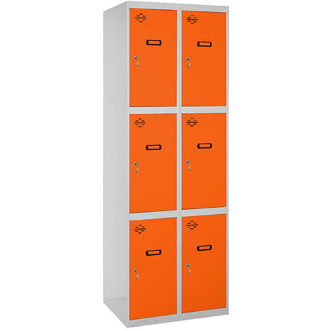 Casiers métalliques SIMONLOCKER (180x80x50cm) GRIS et ORANGE