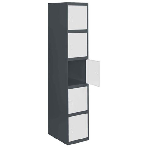 Casillero metálico SIMONLOCKER (180x40x50cm) ANTRACITA Y BLANCO