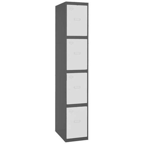 Casillero metálico SIMONLOCKER (180x40x50cm) ANTRACITA Y BLANCO