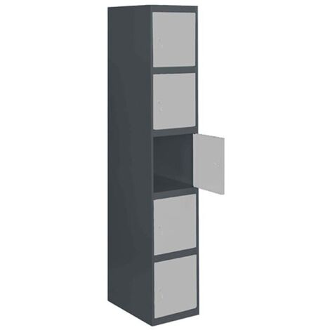 Casillero metálico SIMONLOCKER (180x40x50cm) ANTRACITA Y GRIS