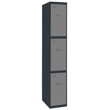 Casillero metálico SIMONLOCKER (180x40x50cm) ANTRACITA Y GRIS