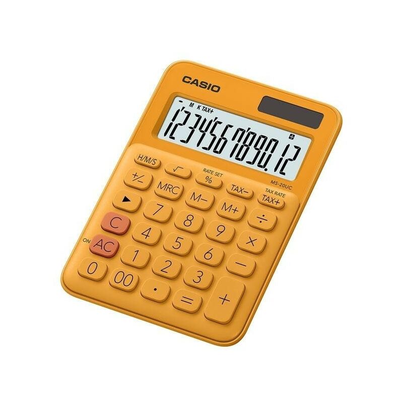 

Casio calculadora de oficina sobremesa naranja 12 digitos ms-20uc